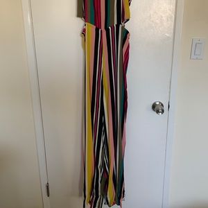 EXPRESS Colorful Jumpsuit with Cut Out Sides